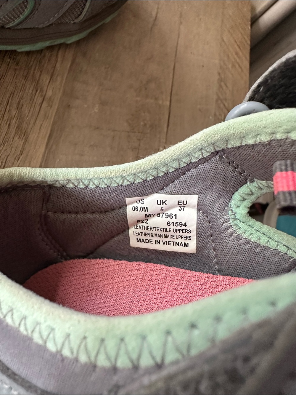 Merrell Kids Gray Teal Pink Closed-Toe Active Sandals - Picture 6 of 7
